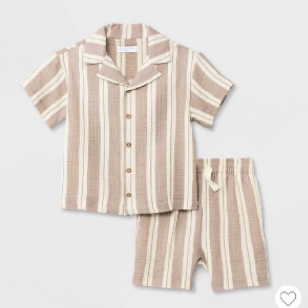Striped Short Set